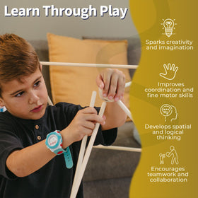 MIND KIDZ indoor tent and castle setup for pretend play.