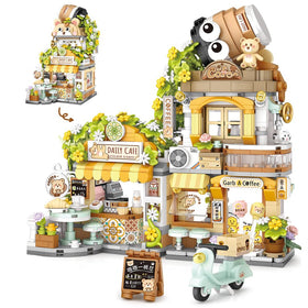 MindBox City Cafe openable coffee shop front for imaginative play.