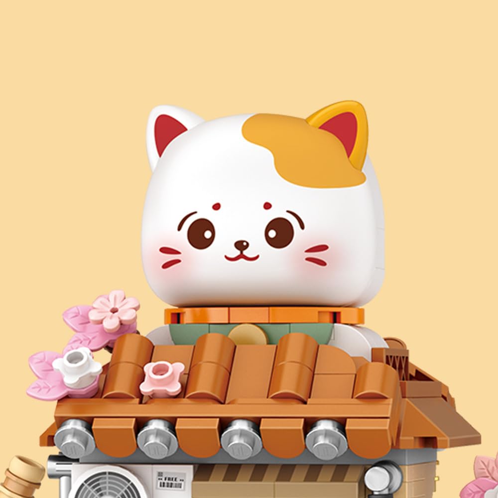 MindBox Lucky Cat Building Set kids building action during play.