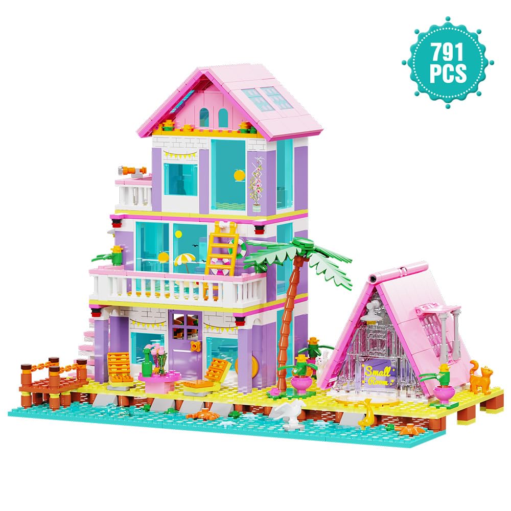 MindBox Seaside House detail includes puppy and accessories for imaginative storytelling.