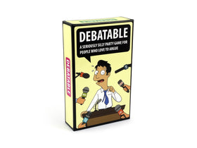 Mindmade Debatable game setup with players ready for a lively debate night.