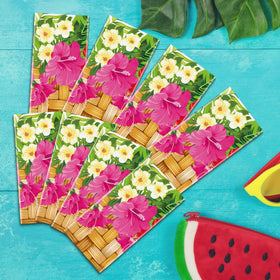 Mindsoft disposable beach tablecloth simplifies post-party cleanup and setup.