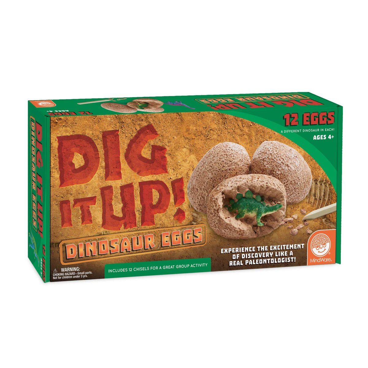 MindWare Dig It Up! collection of 12 eggs and tools supports group learning.