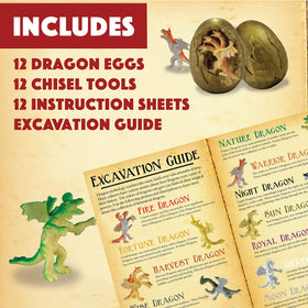 MindWare Dig It Up Dragon Eggs are individually wrapped for group play