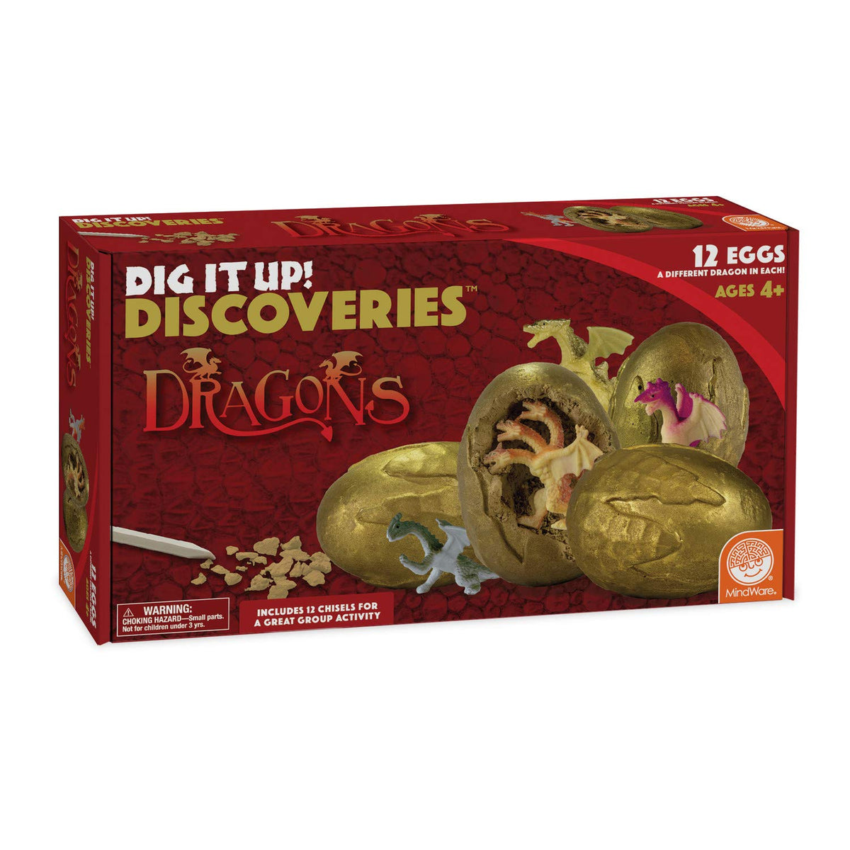 MindWare Dig It Up Dragon Eggs requires soaking and digging to reveal the dragon