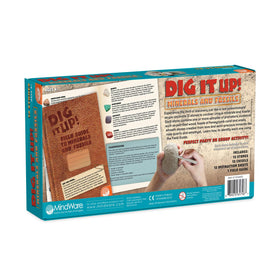 MindWare Dig It Up! Fossils & Minerals rinse clay to reveal final specimens.