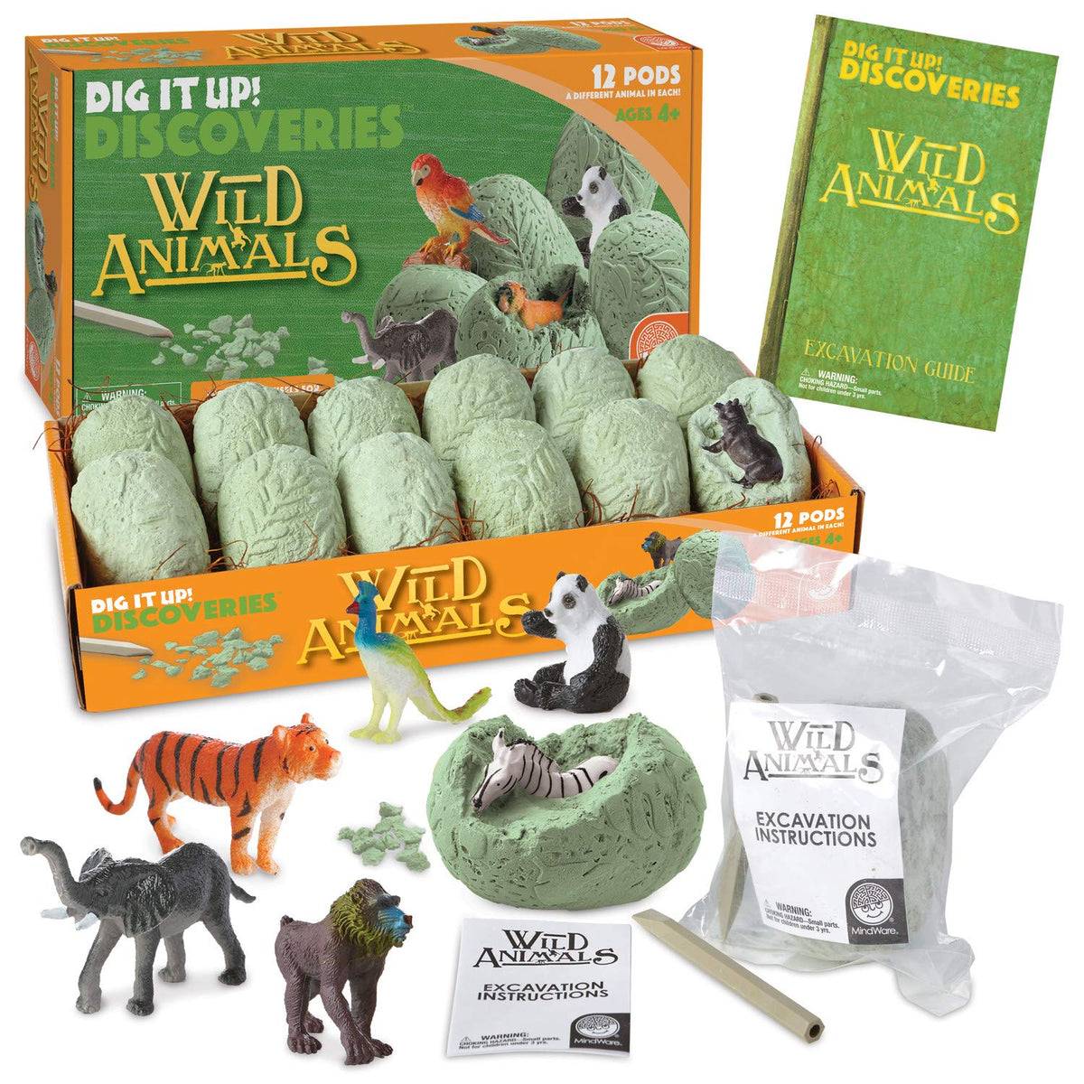 MindWare Dig It Up! wild animals pod for hands-on discovery and curiosity.