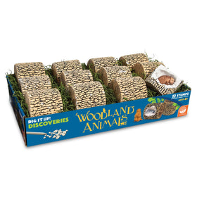 MindWare Dig It Up woodland animal figurines reveal poseable shapes for imaginative play.