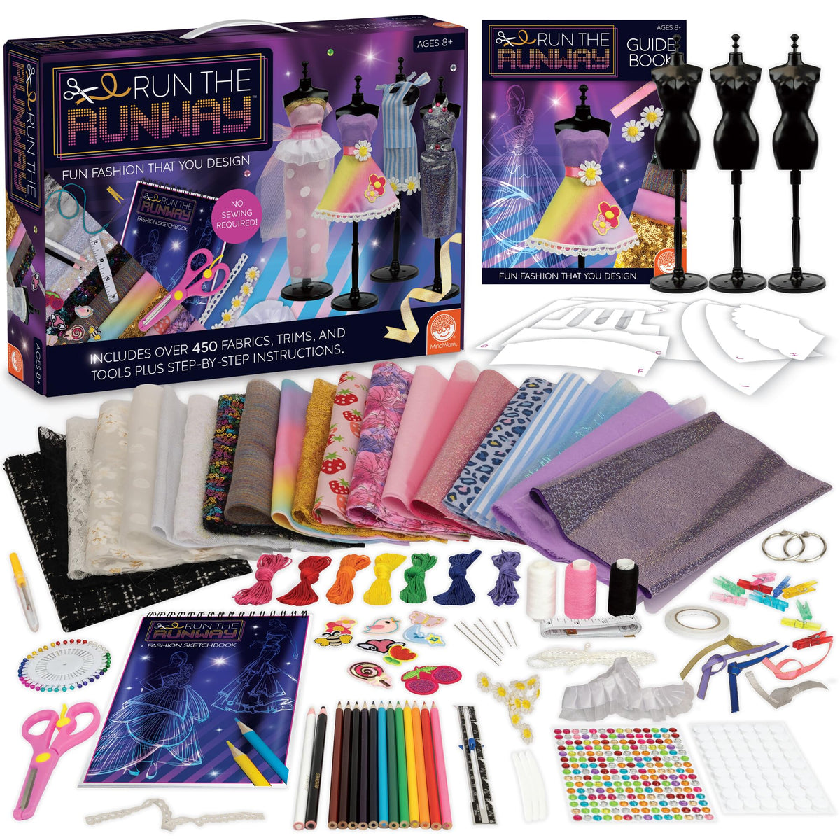 MindWare Fashion Designer Kits runway show setup sparks creativity during playtime.