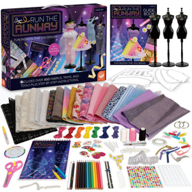 MindWare Fashion Designer Kits runway show setup sparks creativity during playtime.