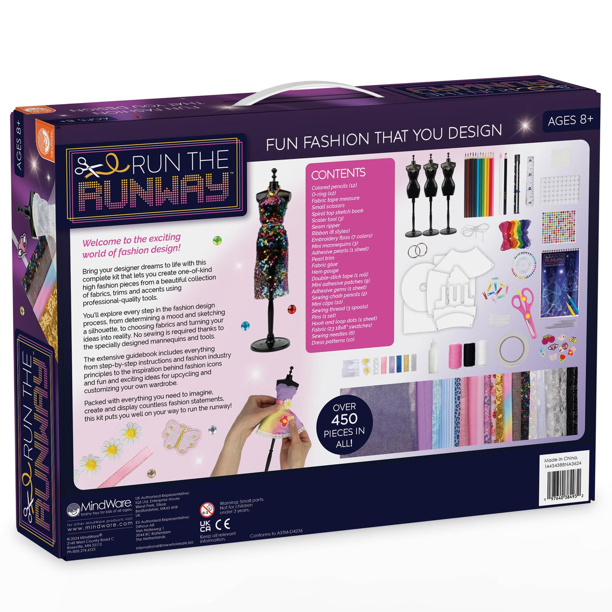 MindWare Fashion Designer Kits storage box keeps supplies organized after play.