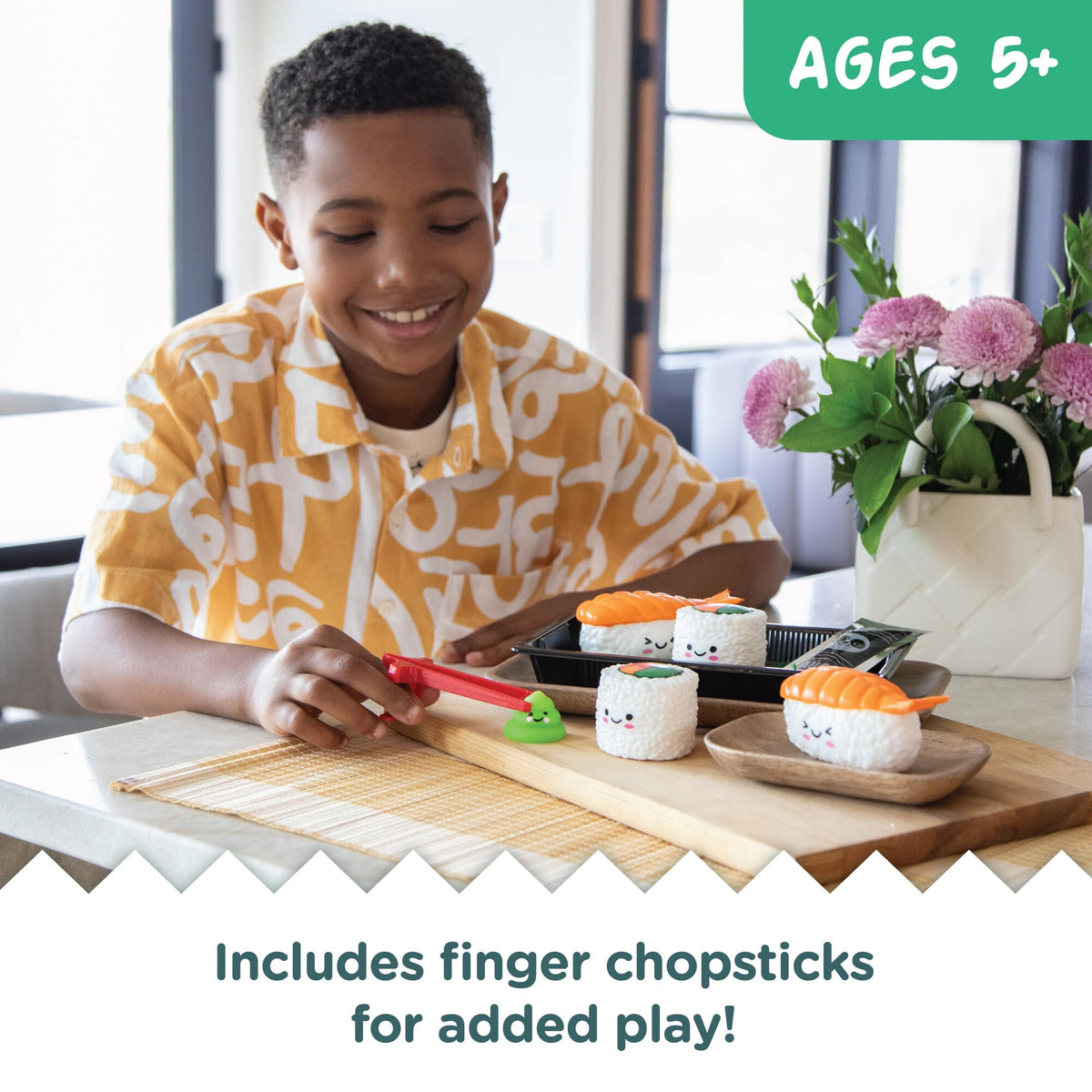 MindWare Foodie Fidgets sashimi squishies close-up, vibrant textures for sensory fun