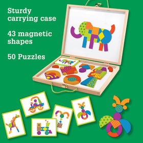MindWare Imagination Patterns magnets on a fridge promote free play and organization
