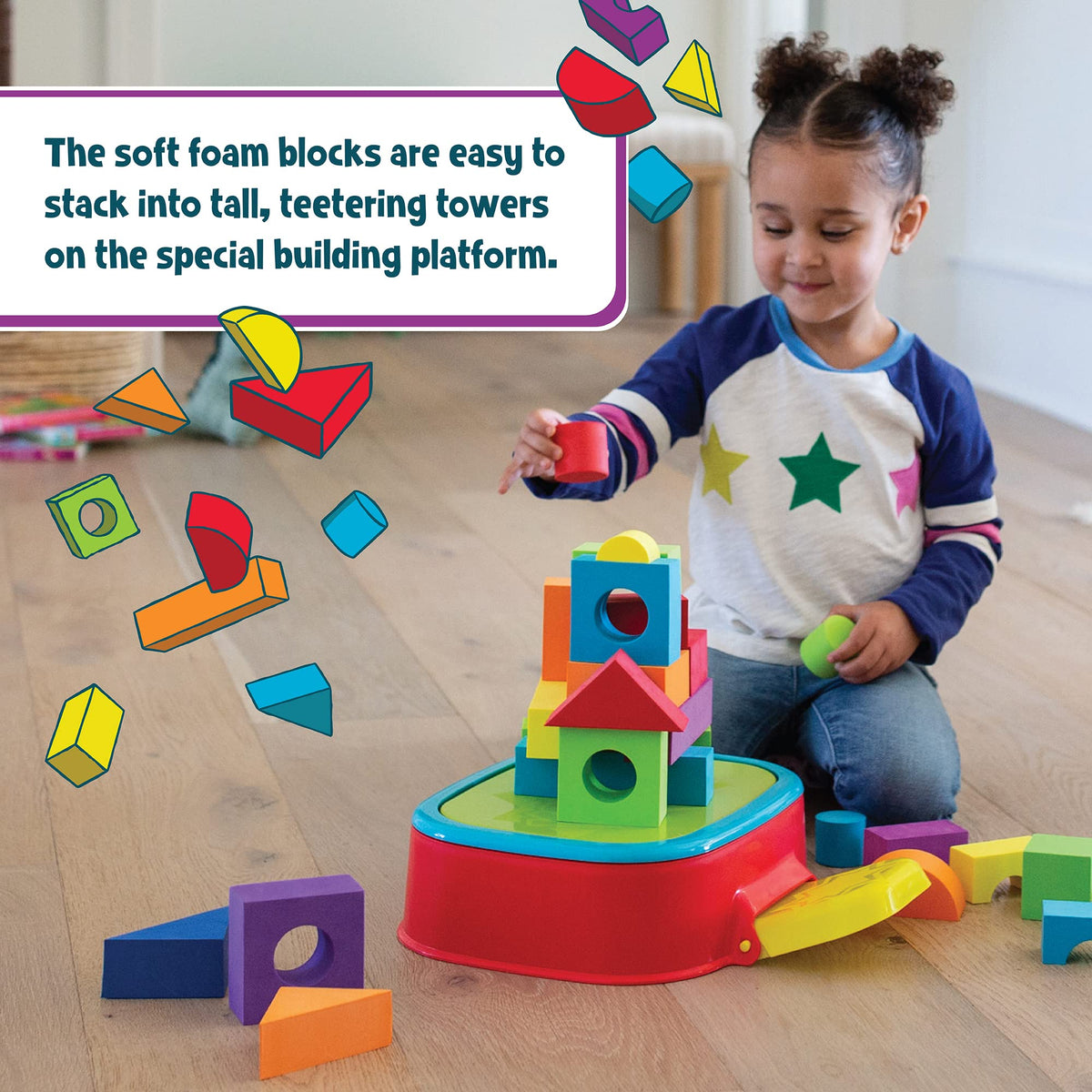 MindWare KaBlocks Blast colorful blocks enhance creative building sessions.