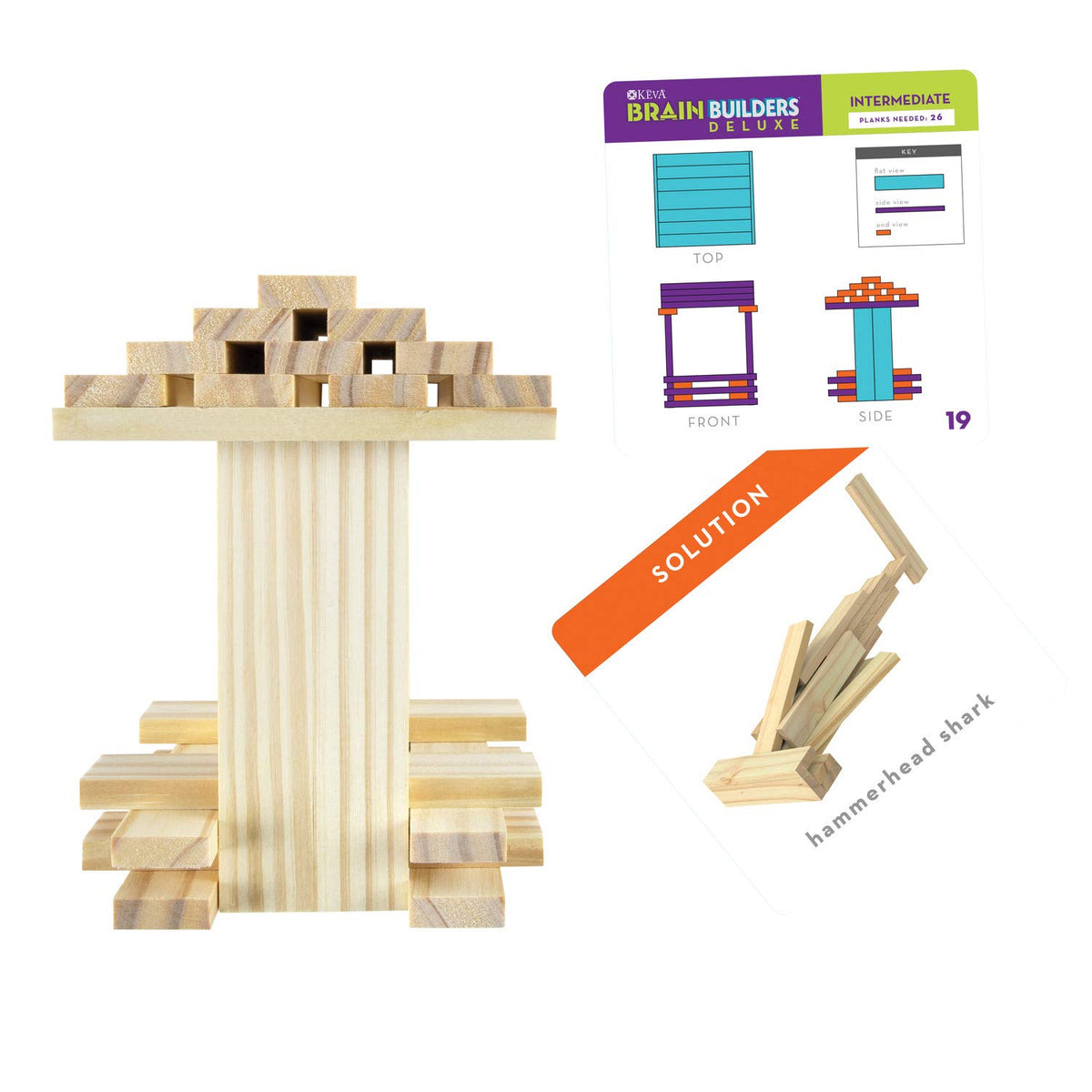 MindWare Keva Brain Builders rowboat construction using wooden blocks