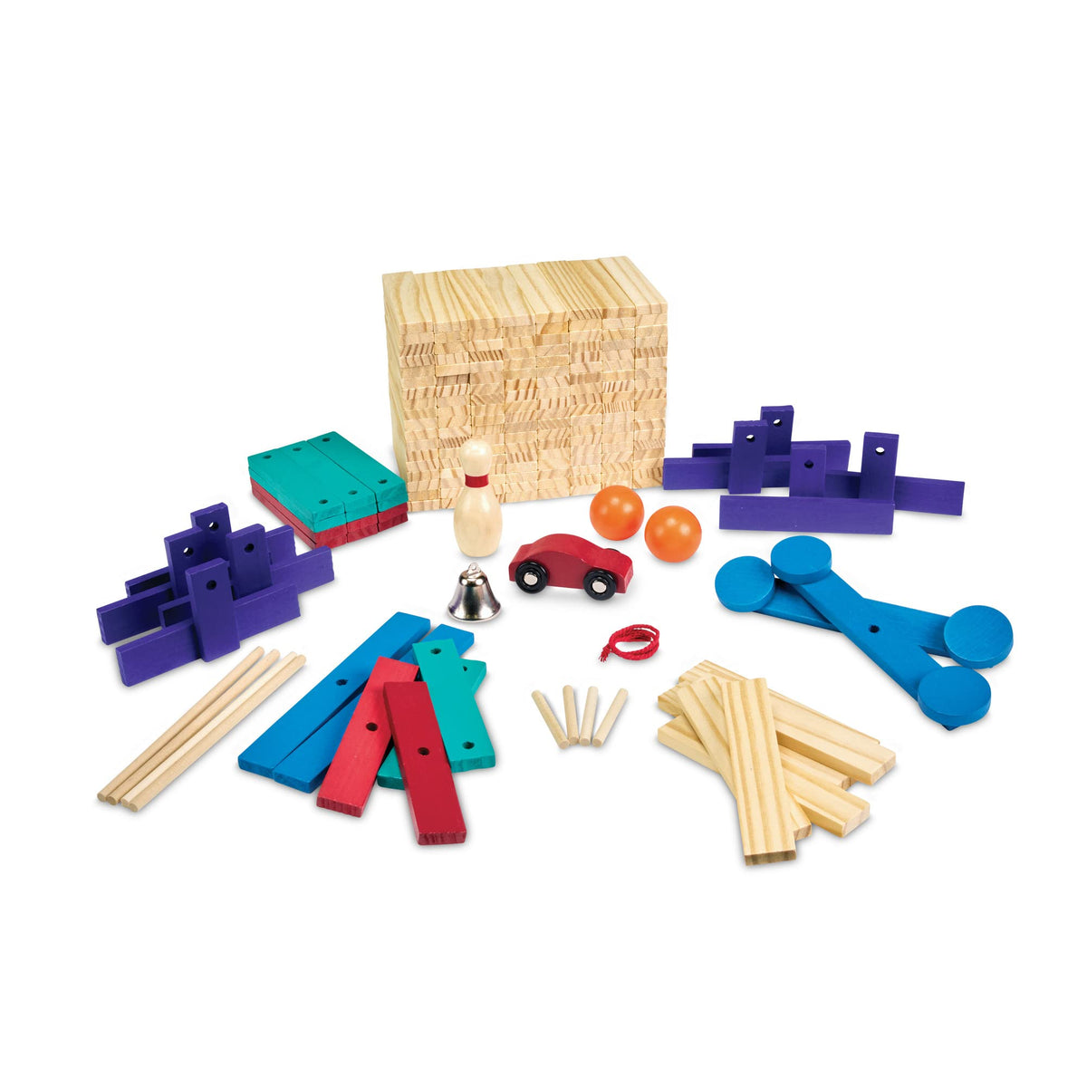 MindWare KEVA Contraptions 178-plank set enables expansive modular play and STEM exploration.