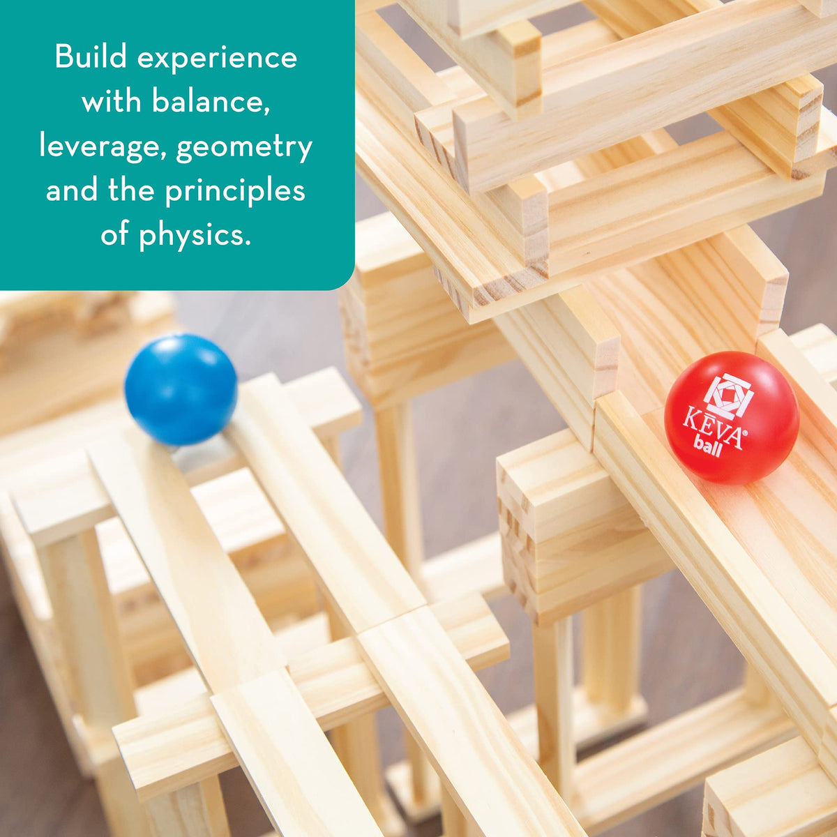 MindWare KEVA Contraptions marble path taking shape for creativity