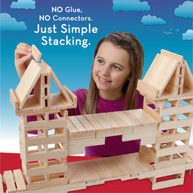 MindWare KEVA Structures castle-turrets: create grand towers with stairs and openings.