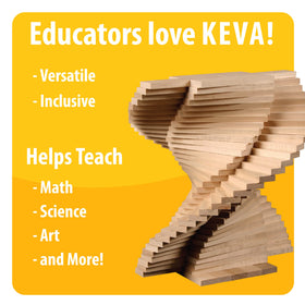 MindWare KEVA Structures maple wood: durable blocks with beautiful grain for long-lasting builds.