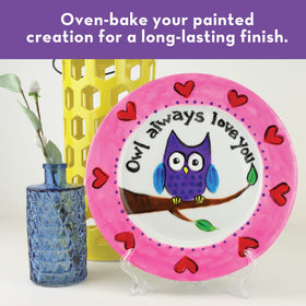 Two paint brushes help create smooth strokes on porcelain surfaces