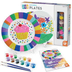 MindWare Paint Your Own Porcelain Plates kit with two plates and paints for creative DIY decor