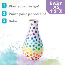 MindWare Paint Your Own Vases Fourth of July festive design ideas.