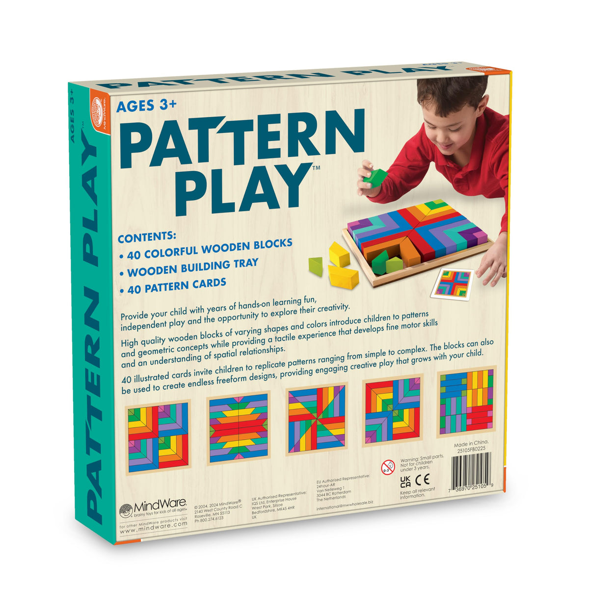 MindWare Pattern Play family activity promoting shared tabletop play.