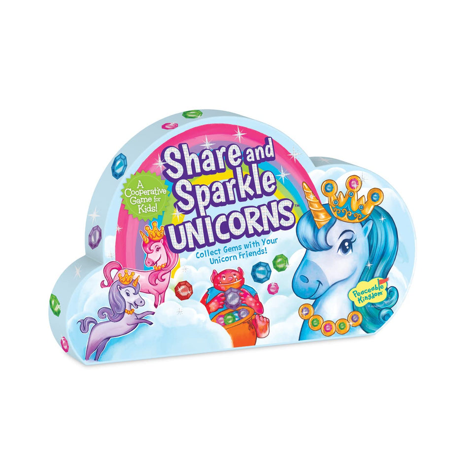 MindWare Peaceable Kingdom unicorns crowns and gems promote cooperative play.