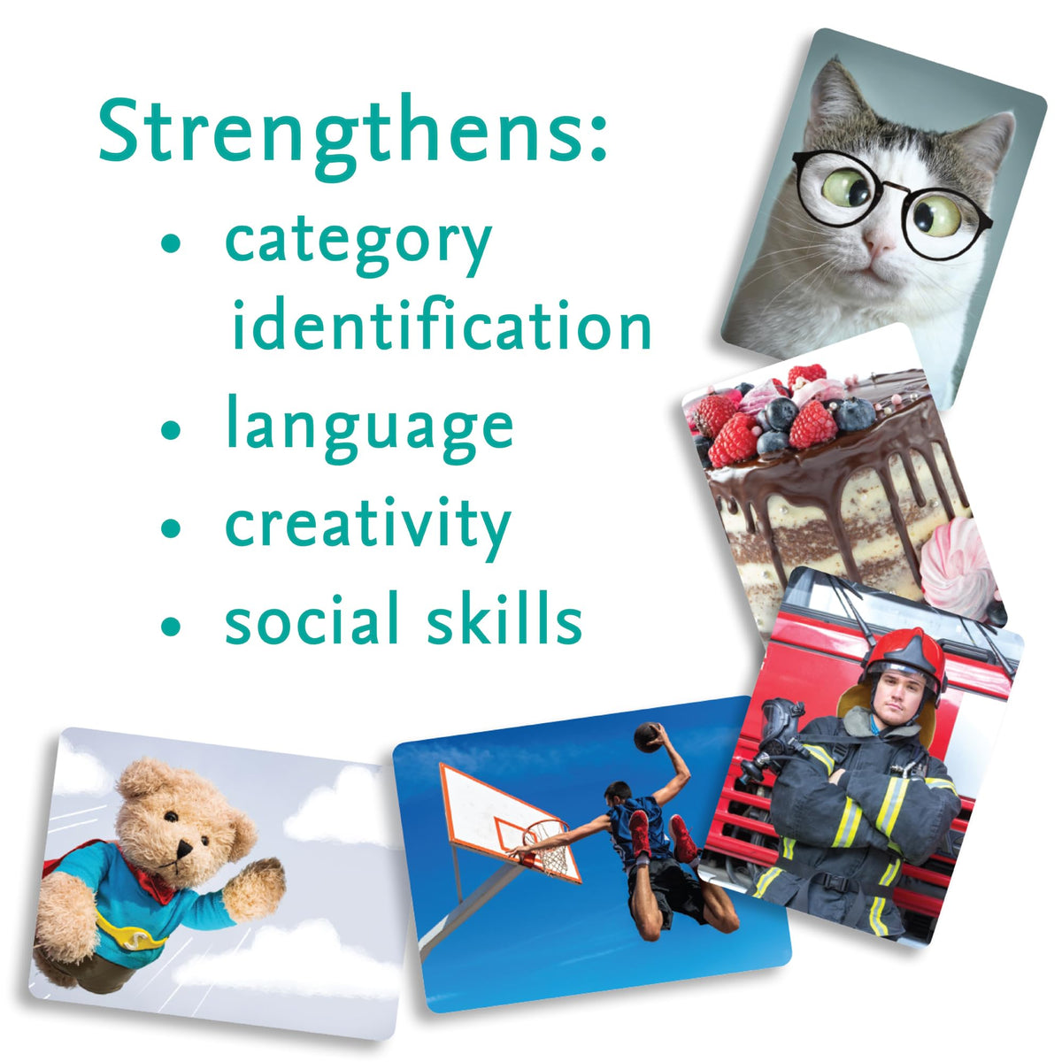 MindWare PicWits glossy photo cards in bright colors.