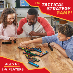 MindWare Qwirkle board during play shows shared decision-making and quick scoring opportunities.