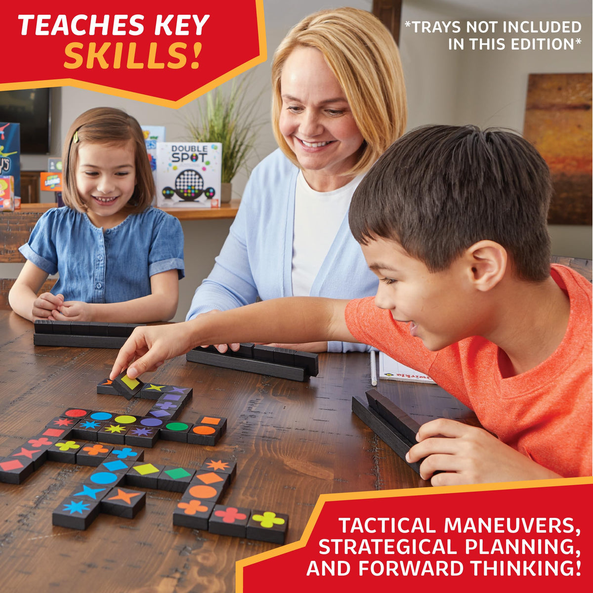 MindWare Qwirkle drawstring bag secures tiles for on-the-go game sessions.