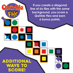 MindWare Qwirkle Flex drawstring bag for tidy storage and travel.