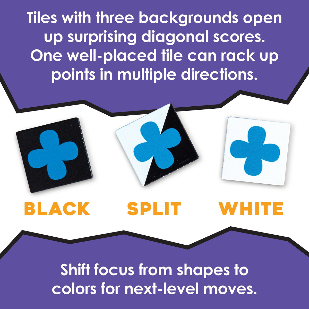 MindWare Qwirkle Flex tile racks keep pieces organized during turns.