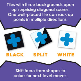 MindWare Qwirkle Flex tile racks keep pieces organized during turns.