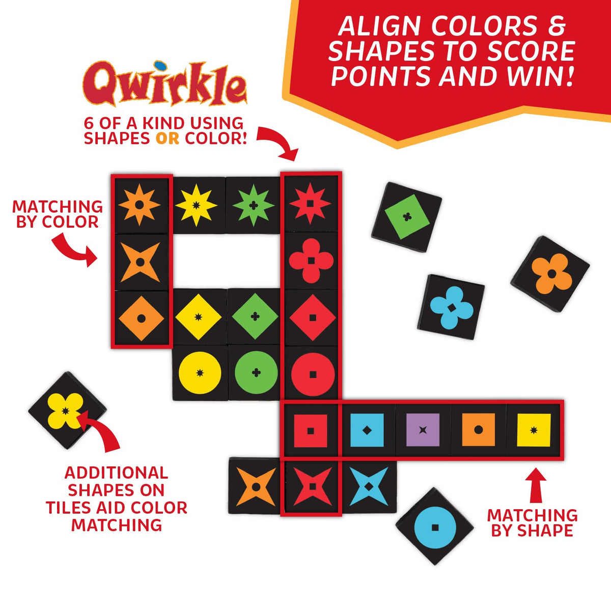 MindWare Qwirkle players enjoy focused concentration at a family table.