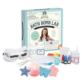MindWare Science Academy Bath Bomb Lab color experiment demonstrates colorful fizz.