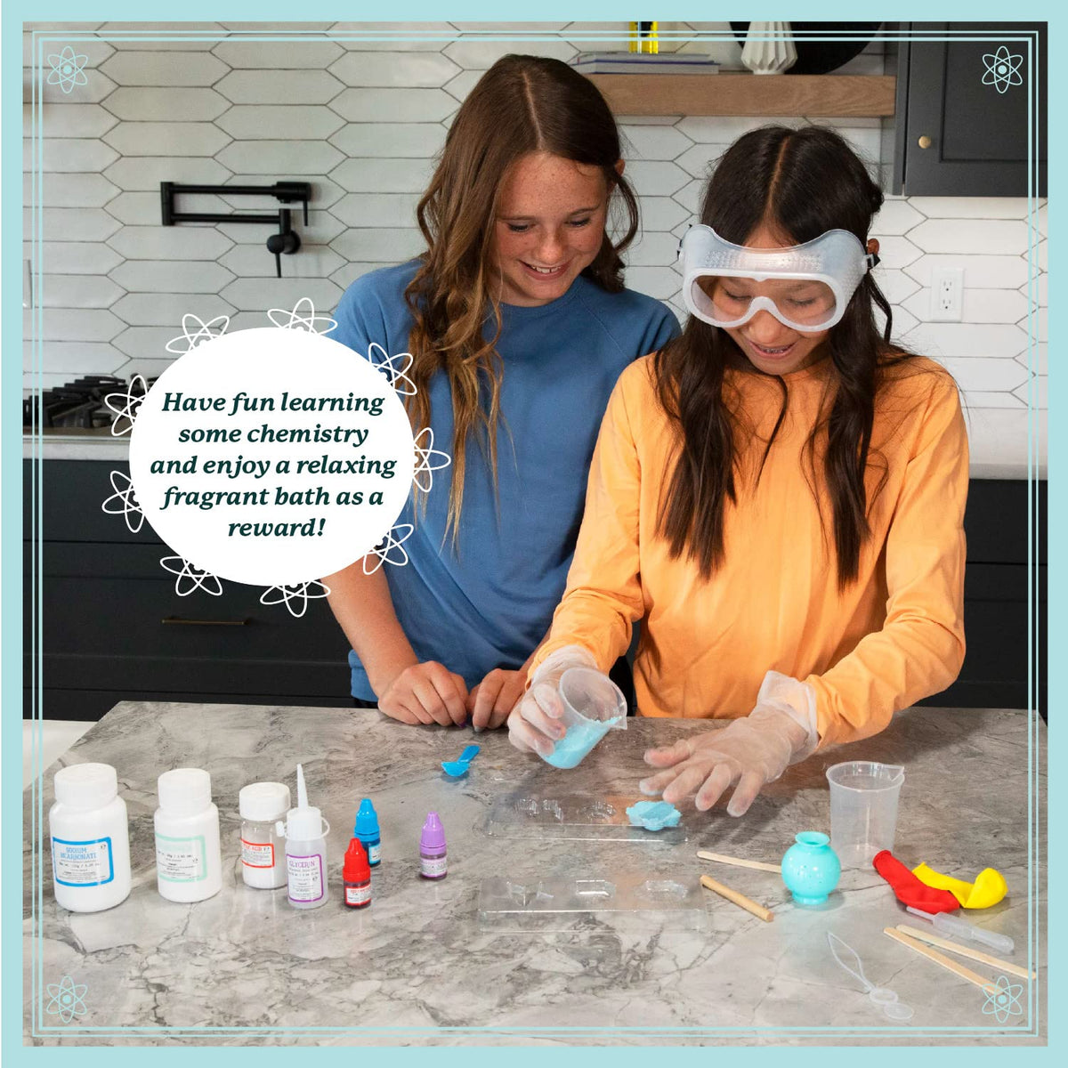 MindWare Bath Bomb Lab mold trays showcase creative shapes.