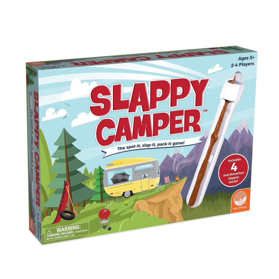 MindWare Slappy Camper game board ready for a fast paced family game night