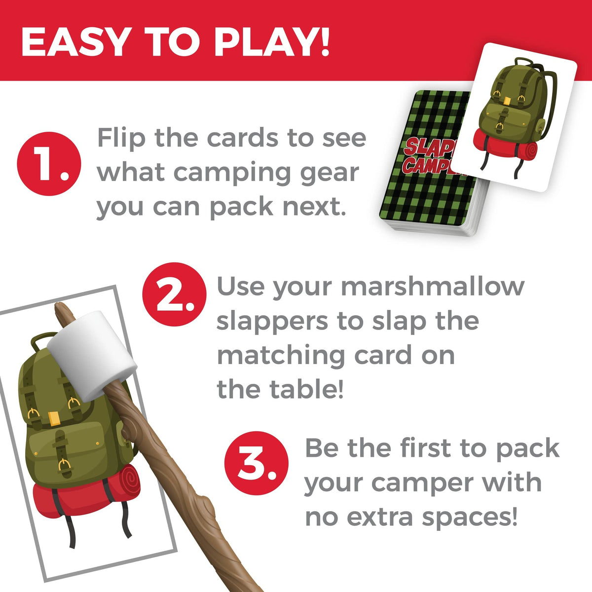 MindWare Slappy Camper instruction manual guides quick setup and rules