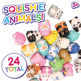 MindWare 24-squishy-animals close-up shows soft foam texture ideal for tactile play.