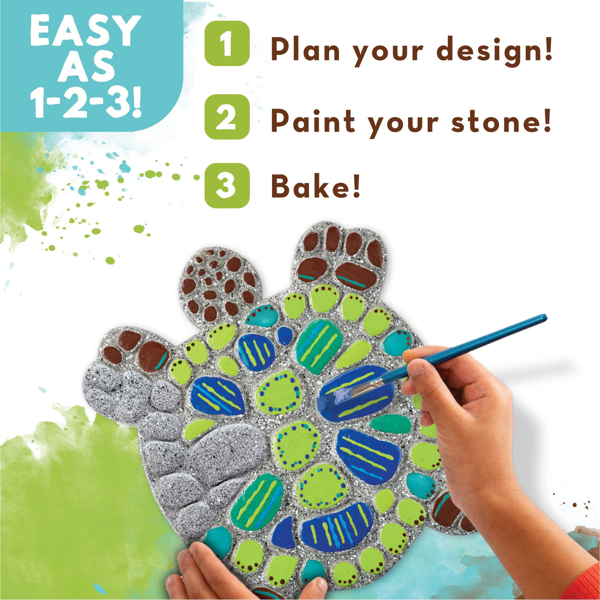 MindWare stone kit includes a full-color guide for easy step-by-step painting
