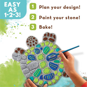 MindWare stone kit includes a full-color guide for easy step-by-step painting