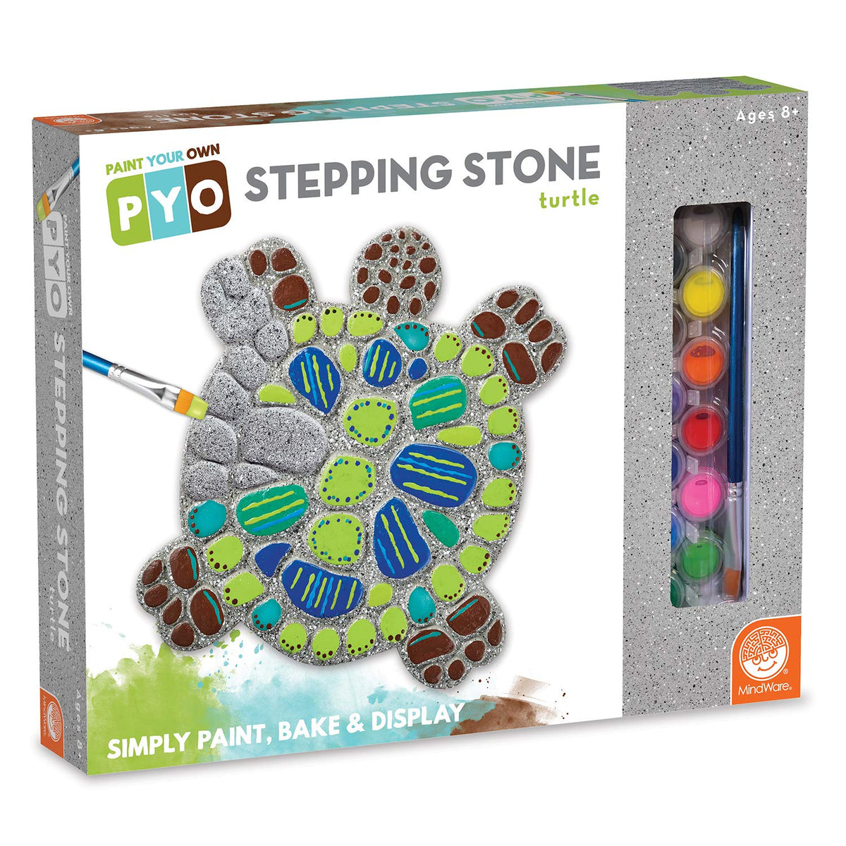 MindWare Turtle Stepping Stone Kit with paints for creative outdoor crafts