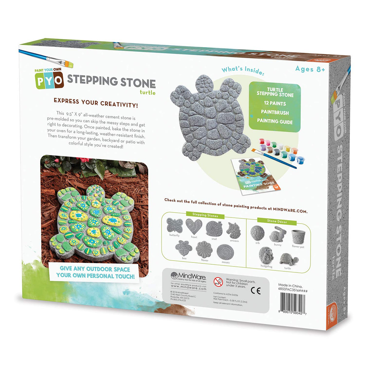 MindWare turtle stone kit promotes creativity and fine motor skills during crafts