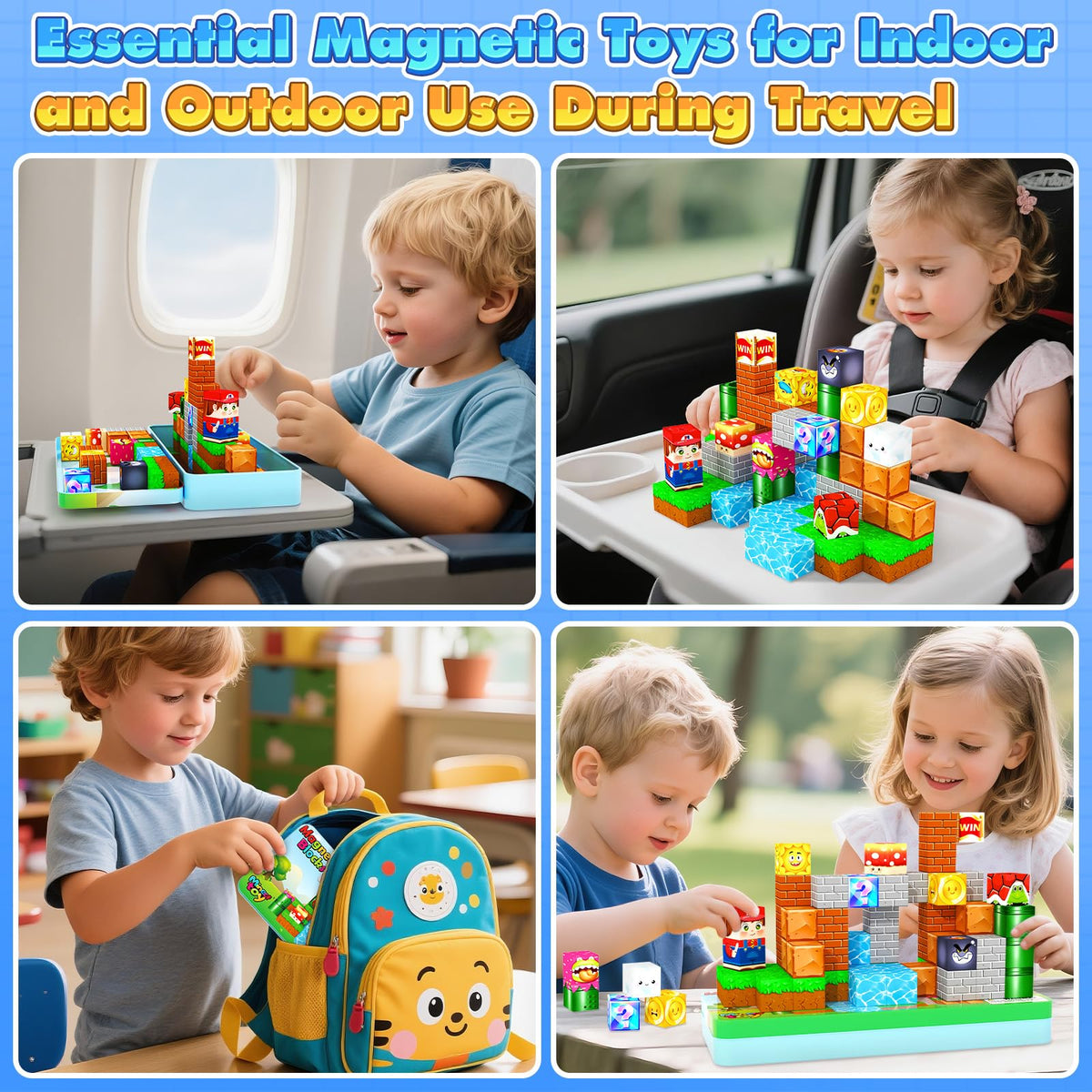 Minecftoy ABS material with rounded edges ensures safe construction