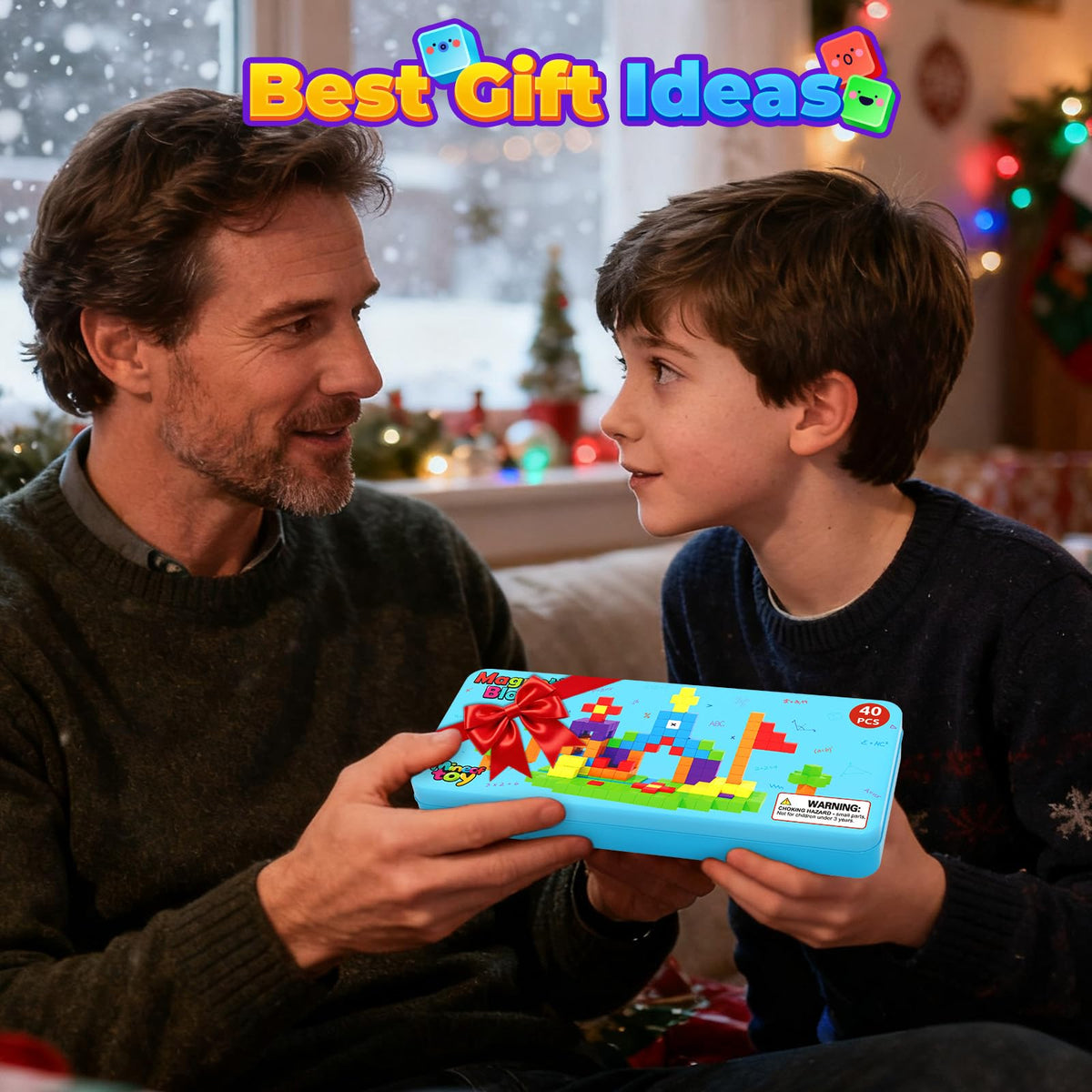 Minecftoy gift pack magnetic blocks in a premium metal box for kids gifts