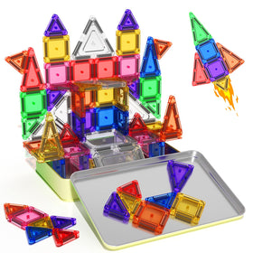 Minecftoy mini travel magnetic tiles case for easy carry and on-the-go play.