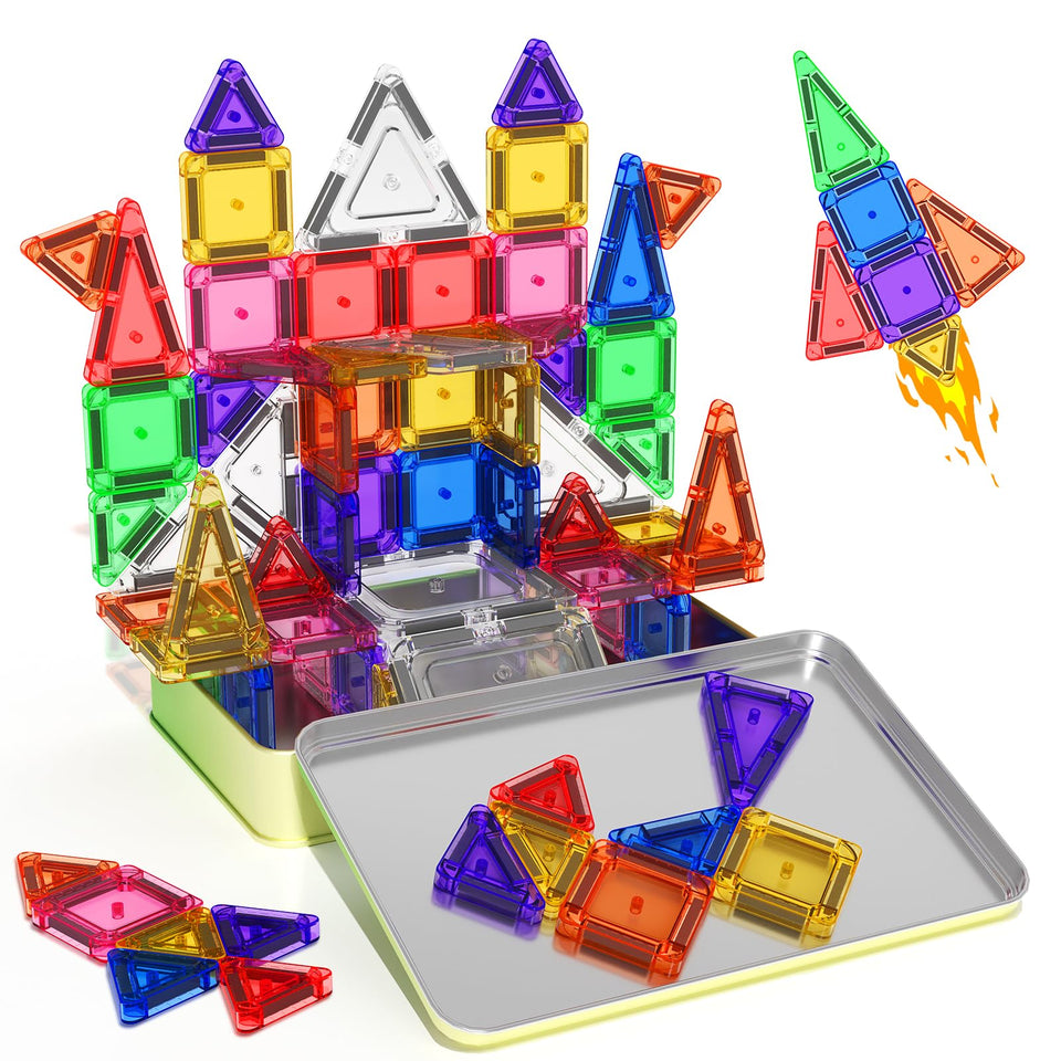 Minecftoy mini travel magnetic tiles case for easy carry and on-the-go play.