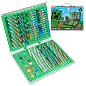 Minecraft art set carry case enabling on-the-go creativity for kids