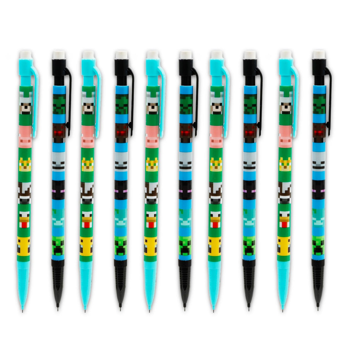 Minecraft erasers multicolor set adds desk side fun for rewards or fillers.